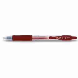 Pilot BL-G2-7, Rouge, Rouge, Transparent, 0,4 mm