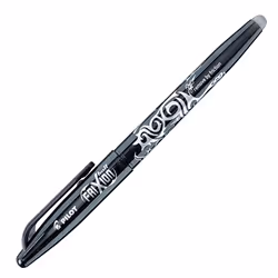 Pilot FriXion Ball, Stylos à encre gel avec bouchon, Noir, Noir, Fin, Rond, 0,7 mm