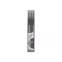 Pilot FriXion, Noir, Moyen, Noir, Métal, 0,5 mm, 0,25 mm