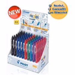 Pilot Frixion Clicker, Noir, Bleu, Vert, Rose, Violet, Rouge, 60 pièce(s)