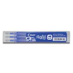 Recharge friXion Ball Clicker - PILOT - BLS-FR5 - Lot de 3 - Couleur Bleu - Pointe Fine