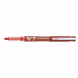 Pilot Hi-Tecpoint V7, Stylo à bille, Rouge, Rouge, 0,7 mm, 0,4 mm, Moyen