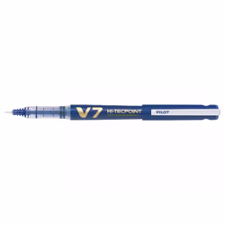 Pilot Hi-Tecpoint V7, Stylo à bille, Bleu, Bleu, 0,7 mm, 0,4 mm, Moyen