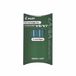 Pilot 2218004, Vert, Vert, Style à bille, Ampoule, Hi-Tecpoint V5, Hi-Tecpoint V7, 3 pièce(s)
