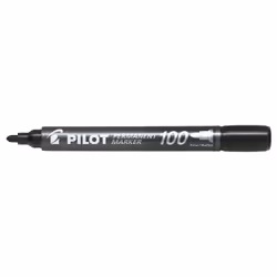 Pilot Permanent Marker 100, 1 pièce(s), Noir, Pointe fine, Noir, Plastique, Tube