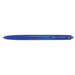 Pilot Super Grip G, Clip, Stylo à bille rétractable avec clip, Rechargeable, Bleu, Moyen