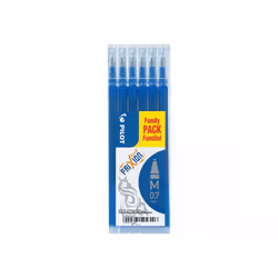 Pilot FriXion Ball, Bleu, Moyen, Bleu, Transparent, Métal, 0,7 mm, 0,35 mm