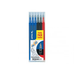 Pilot FriXion Ball Moyen Noir, Bleu, Rouge 6 pièce(s)
