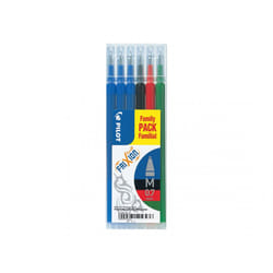 Pilot FriXion Ball Moyen Noir, Bleu, Vert, Rouge 6 pièce(s)