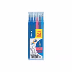 Pilot FriXion Ball, Bleu, Rose, Violet, Moyen, Multicolore, Métal, 0,7 mm, 0,35 mm