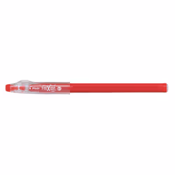 Pilot FriXion Ball Stick, Stylos à encre gel avec bouchon, Rouge, Rouge, Plastique, Moyen, Moyen