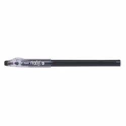 Pilot FriXion Ball Stick, Stylos à encre gel avec bouchon, Noir, Noir, Plastique, Moyen, Moyen