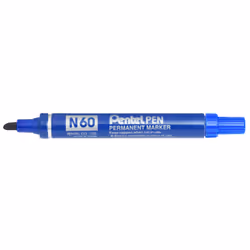 Pentel N 60, Bleu, Pointe biseautée, Bleu, Aluminium, 3,9 mm, 5,5 mm