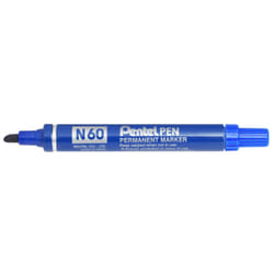 Pentel N 60 marqueur indélébile Pointe biseautée Bleu 12 pièce(s)