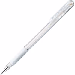 Pentel K118-LW, Blanc, Transparent, Blanc, Caoutchouc, Bold, Rond, Ambidextre