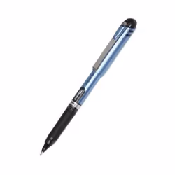Pentel EnerGel, Stylos à encre gel avec bouchon, Noir, Noir, Argent, Fin, Rond, Ambidextre
