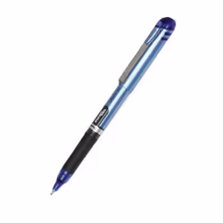 Pentel EnerGel, Stylos à encre gel avec bouchon, Bleu, Noir, Bleu, Argent, Fin, Rond, Ambidextre
