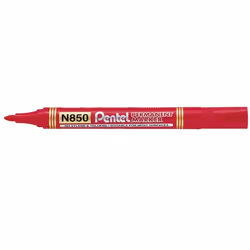 Pentel N850, Rouge, Rouge, Plastique, 2 mm, 12 pièce(s)