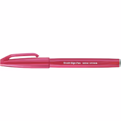 Pentel Brush Sign, Fin, 1 couleurs, Rouge, Pointe du marqueur, 0,5 mm, 2 mm