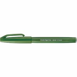 Pentel Brush Sign, Fin, 1 couleurs, Vert, Pointe du marqueur, 0,5 mm, 2 mm