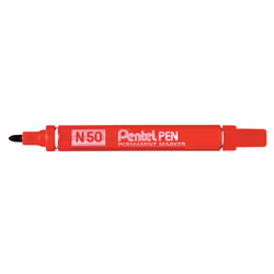 Pentel N 50, Rouge, Pointe ogive, Rouge, Aluminium, 4,3 mm, 1000 m