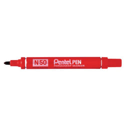 Pentel N 50 marqueur indélébile Pointe ogive Rouge 12 pièce(s)