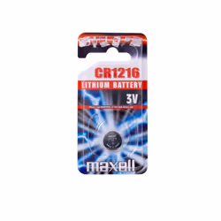 Maxell 11238800, Batterie à usage unique, CR1216, Lithium-Manganese Dioxide (LiMnO2), 3 V, 1 pièce(s), 25 mAh