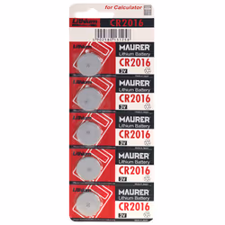Wolfpack - Maxell Pile Bouton CR2016, 5 pièces (785861)