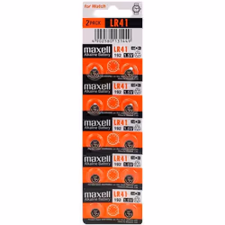 Maxell LR41, Batterie à usage unique, LR41, Alcaline, 1,5 V, 10 pièce(s), Hg (mercure)