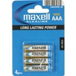 Maxell Battery Alkaline LR-03 AAA 4-Pack Batterie à usage unique Alcaline