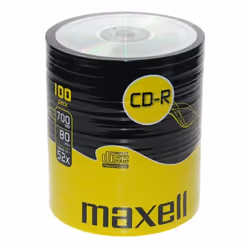 Maxell CD-R 80XL 52x 100 Pack, 52x, CD-R, 120 mm, 700 Mo, Fuseau, 100 pièce(s)