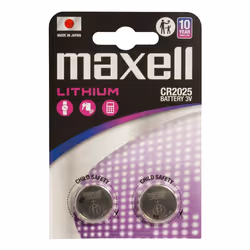 Maxell 12239200, Batterie à usage unique, CR2025, Lithium-Manganese Dioxide (LiMnO2), 3 V, 2 pièce(s), 170 mAh