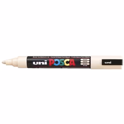 POSCA uni PC-5M, 1 pièce(s), Beige, Pointe ogive, Beige, Noir, Moyen, 1,8 mm
