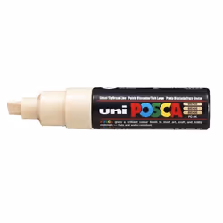 POSCA uni PC-8K, 1 pièce(s), Beige, Pointe biseautée, Beige, Noir, 8 mm, Encre à base d'eau