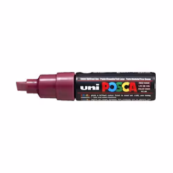 Uni-Ball uni POSCA PC-8K, 1 pièce(s), Rouge, Pointe biseautée, Noir, Rouge, 8 mm, Encre à base d'eau