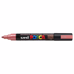 Uni-Ball uni POSCA PC-5M, 1 pièce(s), Rouge, Pointe ogive, Noir, Rouge, Moyen, 1,8 mm