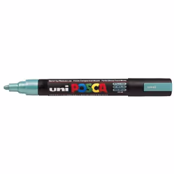 POSCA uni PC-5M, 1 pièce(s), Vert, Pointe ogive, Noir, Vert, Moyen, 1,8 mm