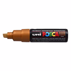 POSCA uni PC-8K, 1 pièce(s), Bronze, Pointe biseautée, Noir, Bronze, 8 mm, Encre à base d'eau
