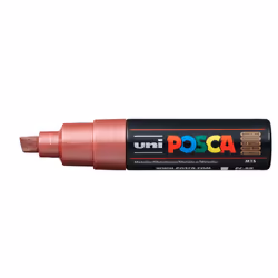 POSCA PC-8K Rouge Métallisé, Rouge, Multicolore, Metallic Red, 1 couleurs, Encre à base d'eau, Pointe biseautée