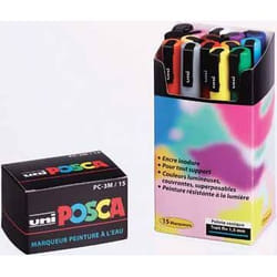 Uni-Ball uni POSCA PC-3M, 15 pcs marqueur 15 pièce(s) Pointe ogive Noir, Bleu, Marron, Or, Vert, Orange, Rose, Rouge, Argent, Violet, Blanc, Jaune