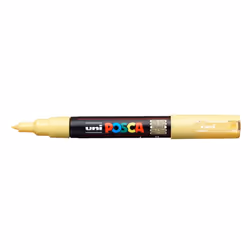 POSCA PC-1MC Jaune paille, Jaune, Multicolore, Straw yellow, 1 couleurs, Extra-fin, Encre à base d'eau