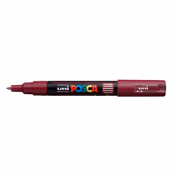 POSCA PC-1MC Vin rouge, Bourgogne, Multicolore, Red wine, 1 couleurs, Extra-fin, Encre à base d'eau
