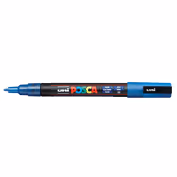 POSCA PC-3M Bleu pétillant, Bleu, Multicolore, Sparkling Blue, 1 couleurs, Fin, Encre à base d'eau