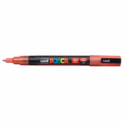POSCA PC-3M Rouge Pétillant, Rouge, Multicolore, Sparkling Red, 1 couleurs, Fin, Encre à base d'eau