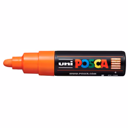 Uni-Ball ChalkGlass PC-7M Orange, Orange, Multicolore, 1 couleurs, Encre à base d'eau, Pointe ogive, Rond