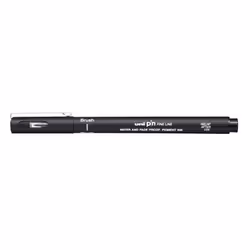 Uni-Ball PIN BR-200, Noir, Noir, Plastique, Rond, Acier inoxydable, Métal