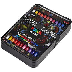 Crayon de cire - Posca - 24 couleurs - Écriture douce - Mélangeable - Mixte
