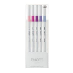 Uni-Ball Emott No.7 marqueur 5 pièce(s) Bleu, Lilas, Violet, Rose, Violet