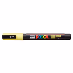 POSCA PC-3M, 1 pièce(s), Jaune, Pointe ogive, Noir, Jaune, Fin, 0,9 mm
