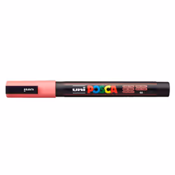 POSCA PC-3M, 1 pièce(s), Rose, Pointe ogive, Noir, Rose, Fin, 0,9 mm